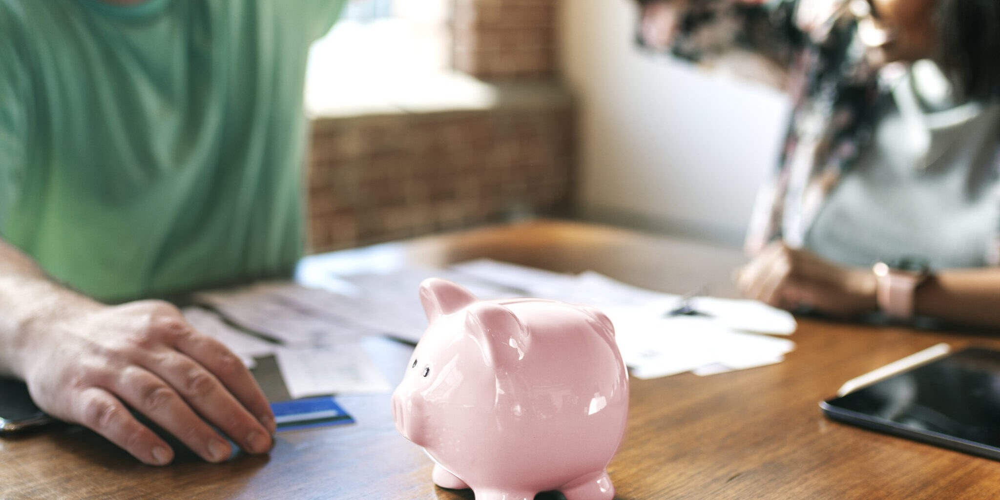 Couple talking about their financial issues